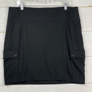 NWOT Athleta Delancey Black Pull On XL Skirt with Cargo Pockets